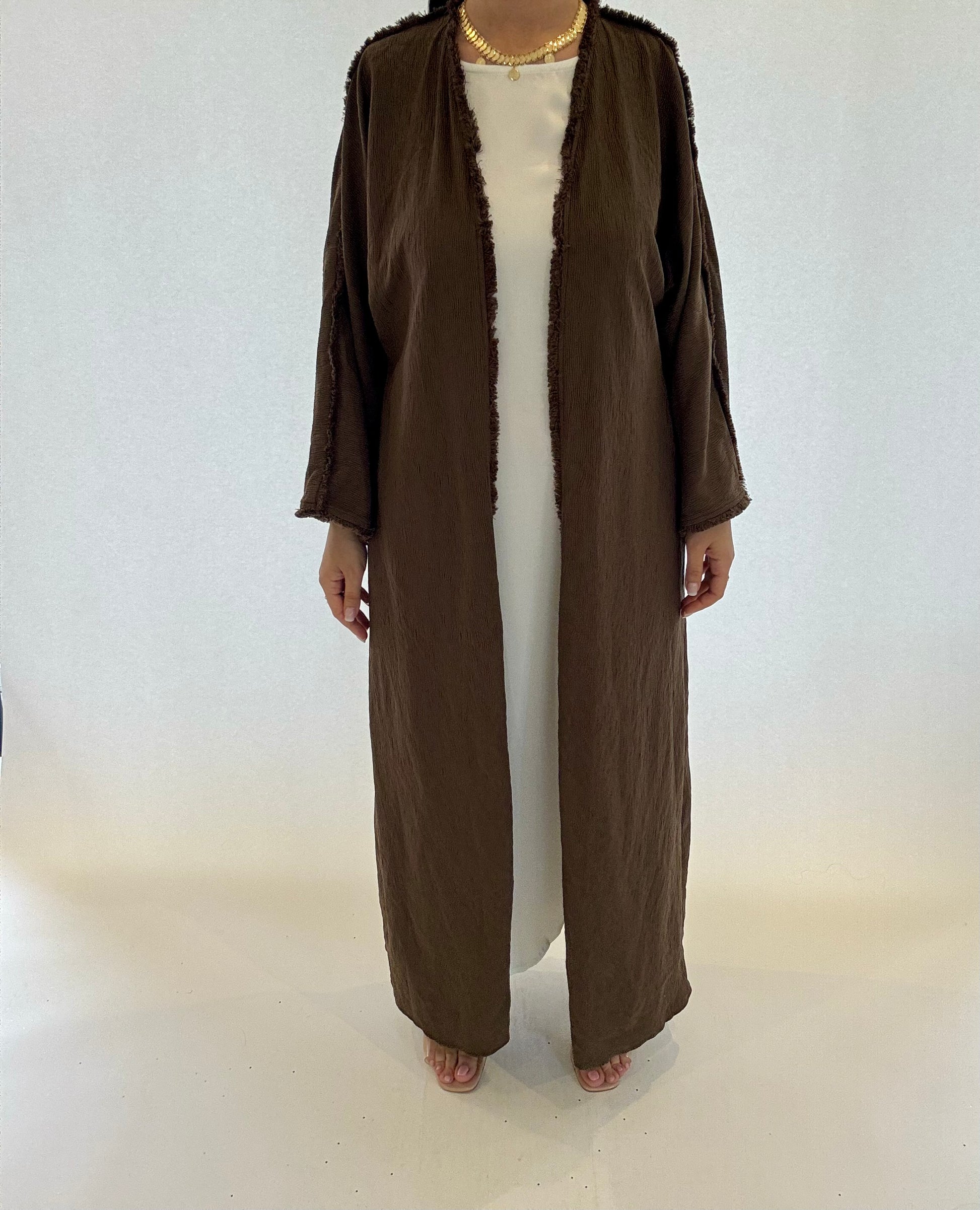 Ava Edged Abaya - RULACOUTURE 