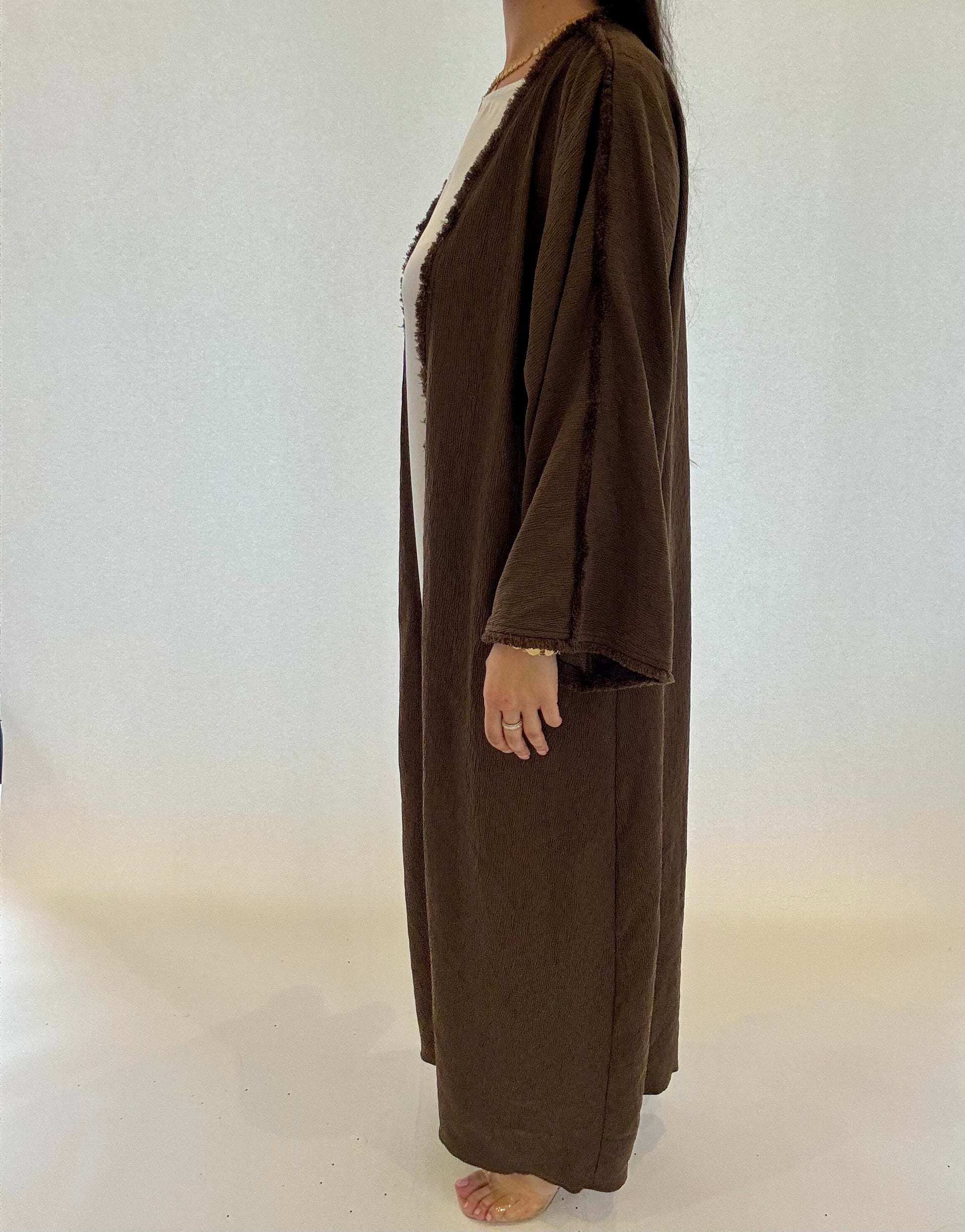 Ava Edged Abaya - RULACOUTURE 