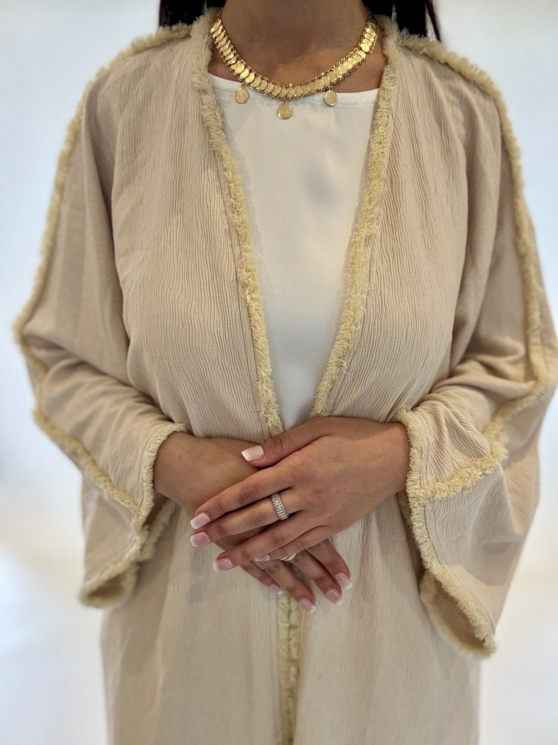 Ava Edged Abaya - RULACOUTURE 