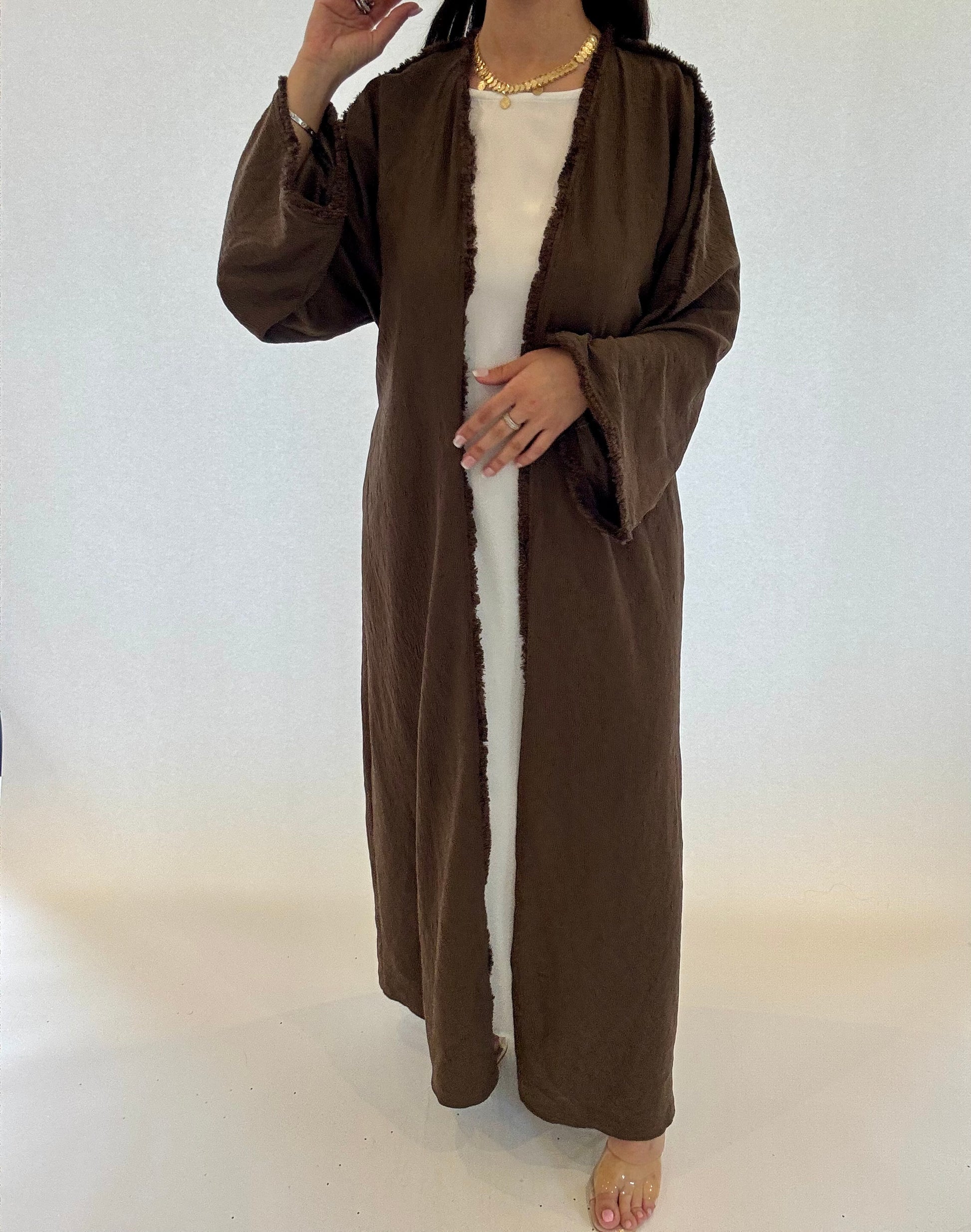 Ava Edged Abaya - RULACOUTURE 