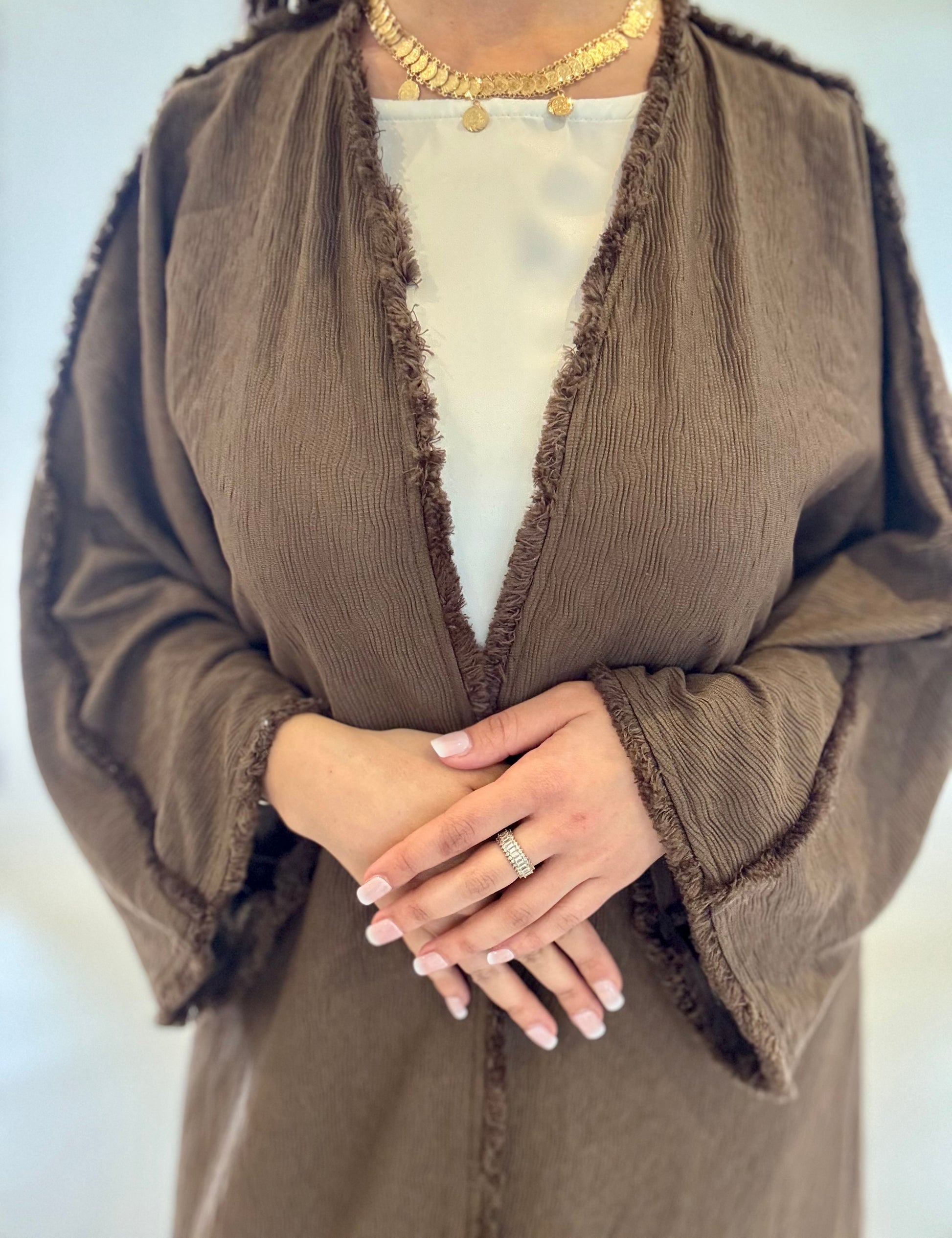 Ava Edged Abaya - RULACOUTURE 