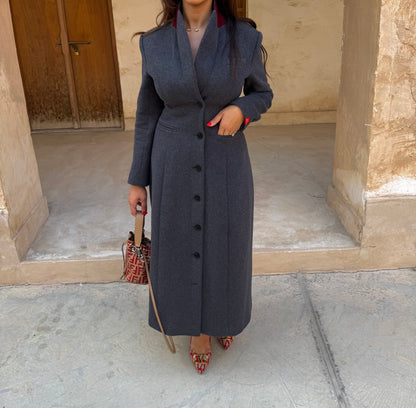 Ciselè Hourglass Maxi Wool Coat