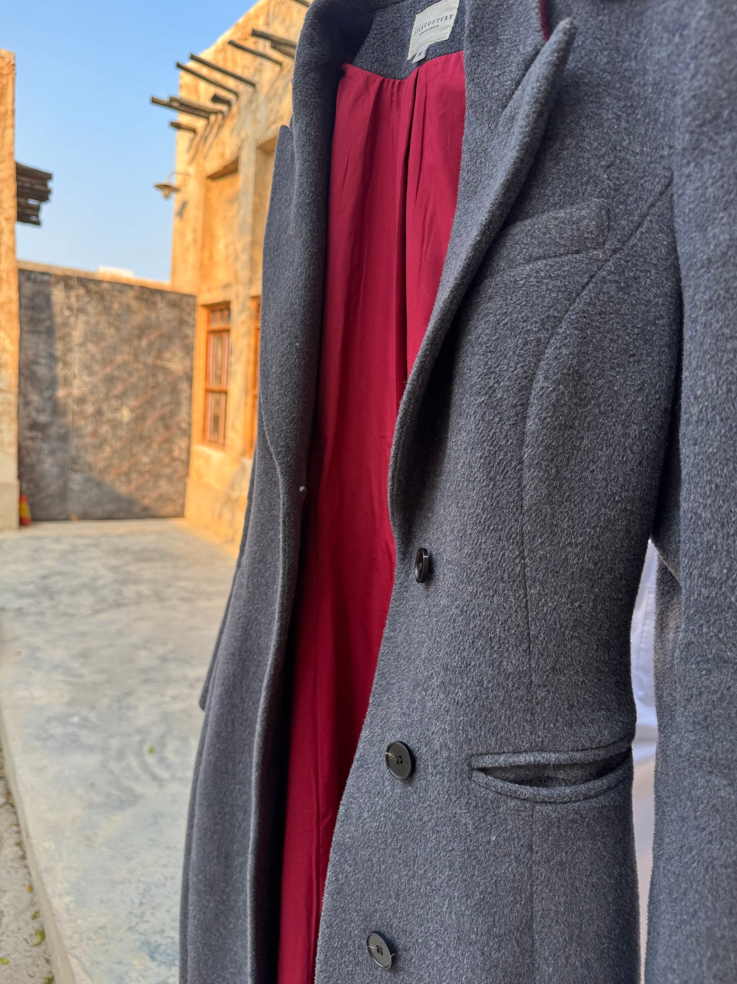 Ciselè Hourglass Maxi Wool Coat