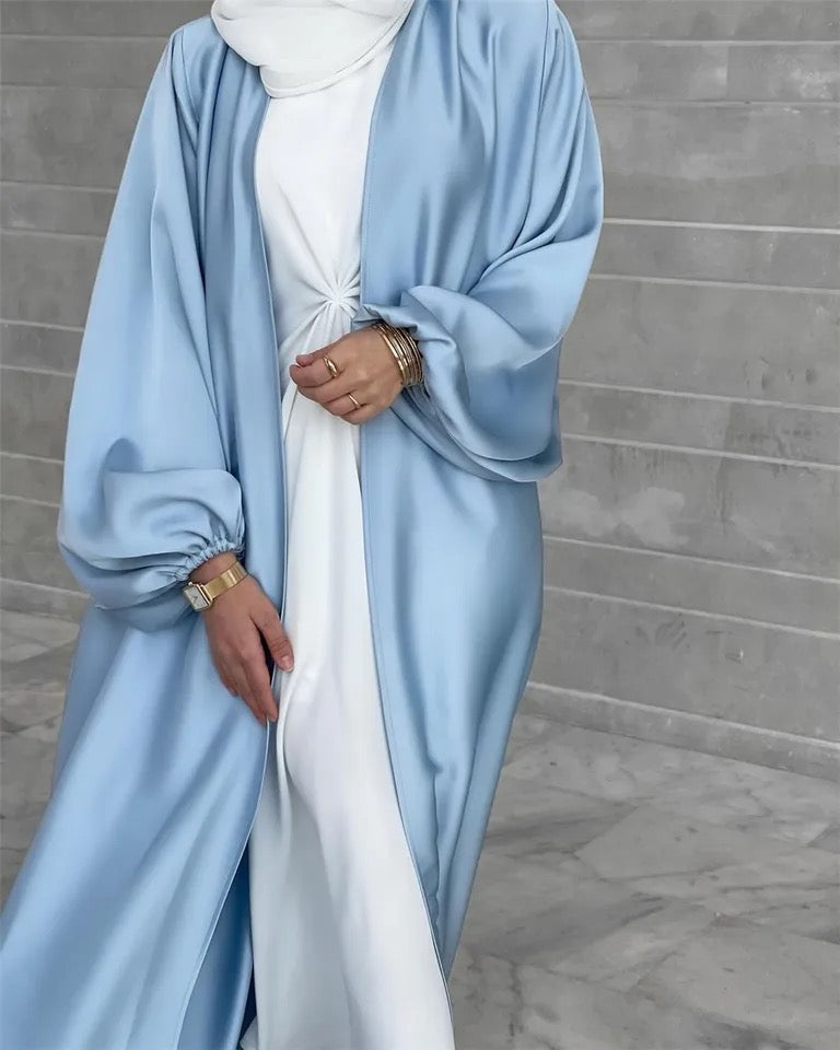 Satin Cuff Abaya - RULACOUTURE 