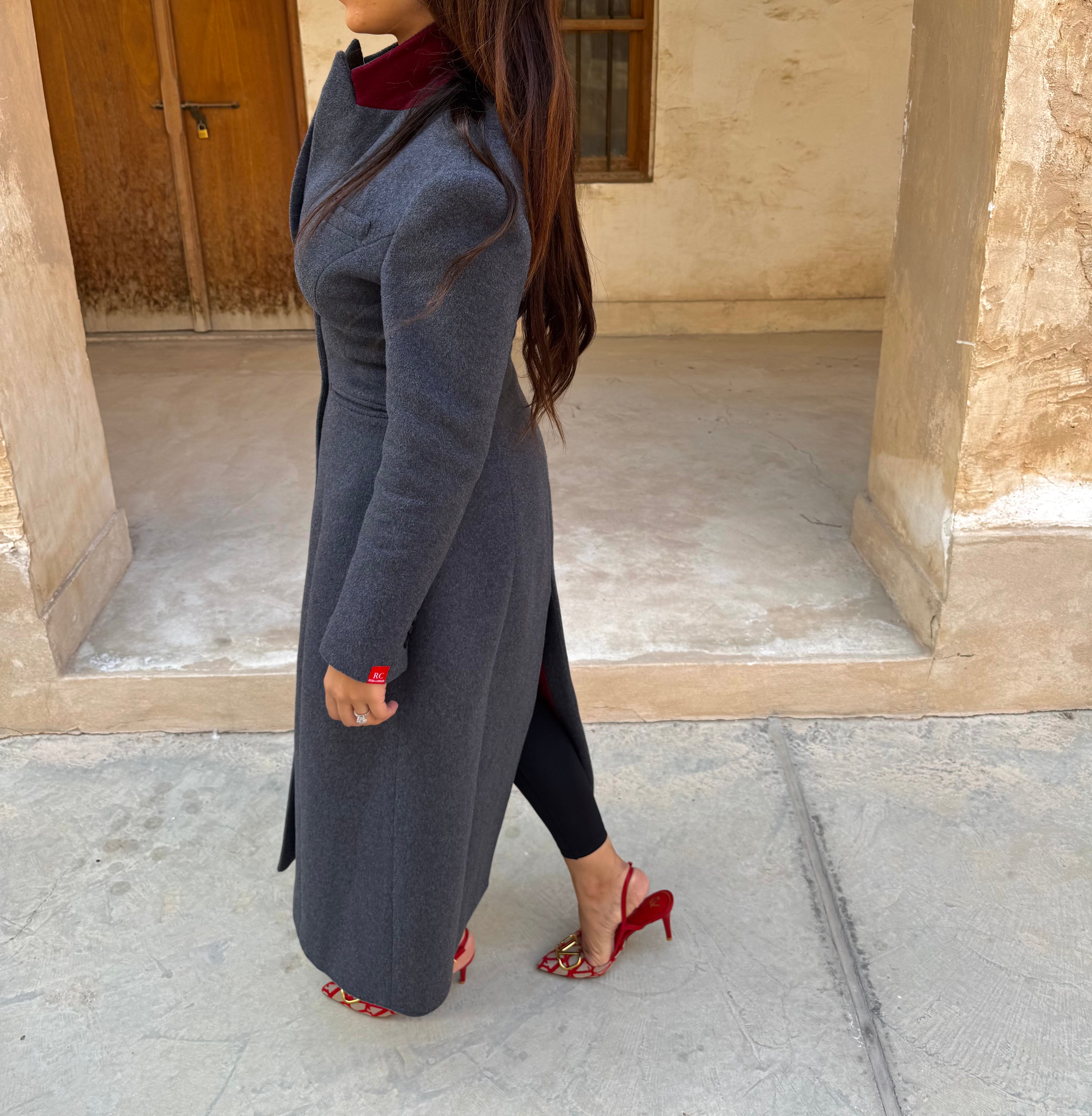 THE CISELE HOURGLASS WOOL COAT