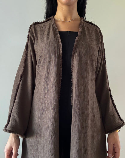 Ava Edged Abaya - RULACOUTURE 