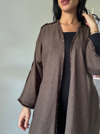 Ava Edged Abaya - RULACOUTURE 