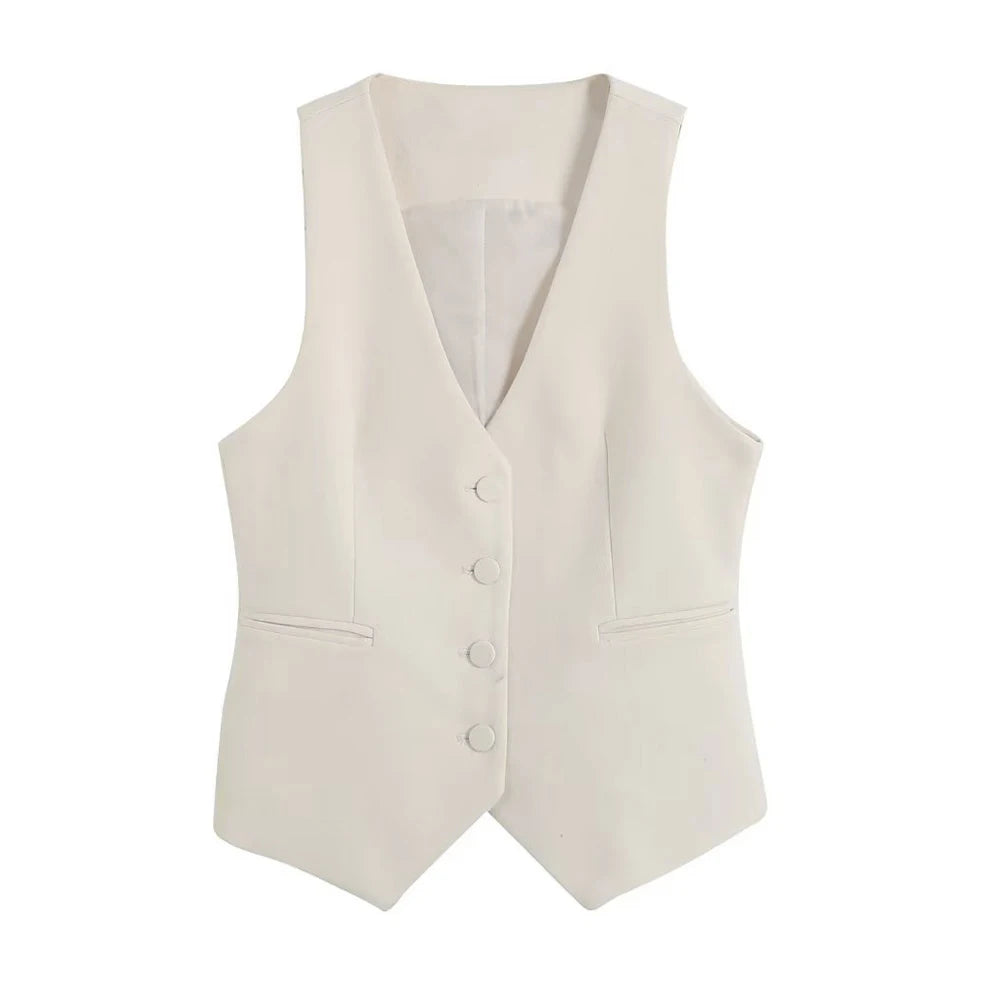 Kaya Button up Vest - RULACOUTURE 